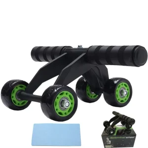 4-Wheel Abdominal Wheel with Bearings Quiet Rebound PP 3kg Home Gym