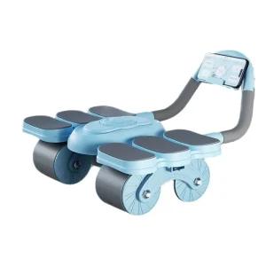 4-Wheel Steel and PP Abdominal Wheel for Home Exercise