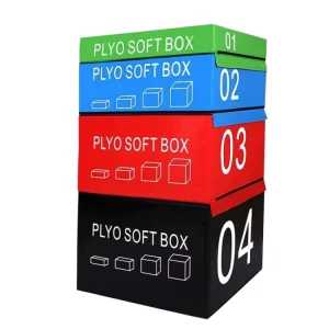 4-in-1 Eco-Friendly Soft PVC Plyo Box for Plyometric Jumping and Gym Training