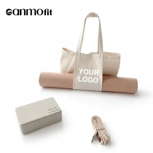 4-in-1 Eco-Friendly Yoga Kit with Carrier Bag, Anti-Slip Mat, Brick and Strap for Beginners