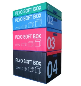 4-in-1 Gym Soft Plyo Box with Jumping and Vaulting Boxes