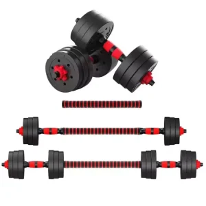 4-in-1 Home Fitness Gym Cement Dumbbells Adjustable 15kg 20kg 30kg 40kg 50kg Anti-Slip Firm Grip Iron