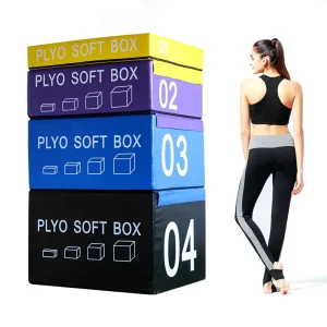 4-in-1 PVC Foam Plyometric Jump Box for Jump Training and Sit-Ups