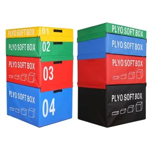 4-in-1 PVC Leather Foam Plyometric Jump Box for Gym Training