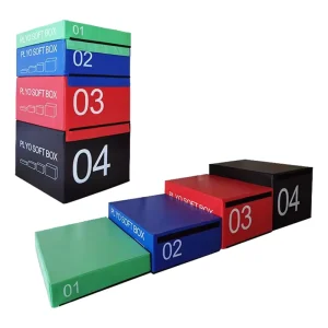 4 in 1 Plyometric Box Heavy Duty High Density Foam Jumping Box 4 Sizes Platform for Home Gym Fitness