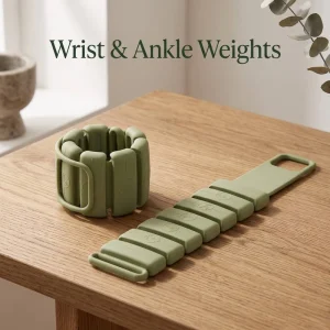 4 lb Adjustable Silicone and Cast Iron Wrist and Ankle Weights for Strength Training