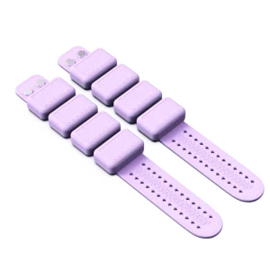 4 lb Pair Adjustable U-Shaped Silicone Ankle and Wrist Weights, 2 lb Each