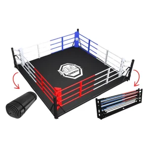 4 x 4 m Foldable Boxing Ring, 1-Minute Quick Assembly, Portable, Competition-Ready for Gym/Home, Custom Logo Support