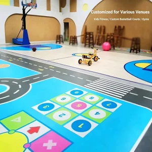 4.5mm Custom PVC Vinyl Flooring Roll, Slip-Resistant and Wear-Resistant, Custom Cut