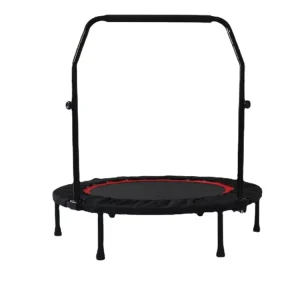 40-Inch Adjustable Trampoline with Handrail for All Ages, Indoor and Outdoor