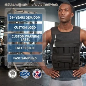 40 lb Adjustable Weighted Vest for Strength Training and Home Gym Fitness
