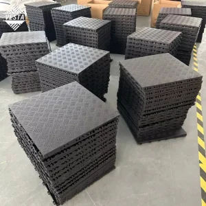400*400*18mm Interlocking Anti Slip Vinyl Floor Tiles for Garage and Workshop Solid Surface