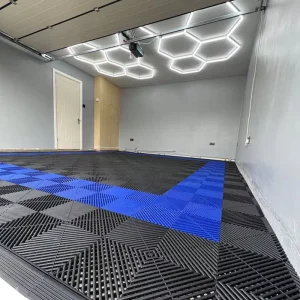400*400*18mm Modern Plain Anti Slip PVC Interlocking Modular Garage Floor Tiles