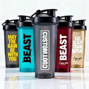 400 600ml Plastic Blender Shaker Bottle With Spiral Whisk Ball Wide Mouth for Easy Scoop Refill Sport Gym Water Bottle