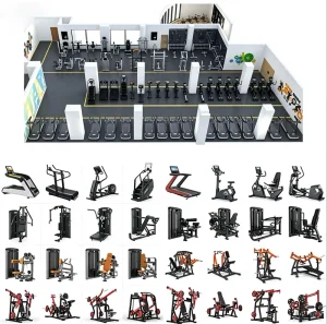400 sqm Commercial Gym Equipment Package Full Strength Training Equipment with ABS Machine