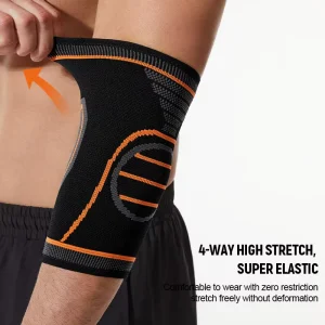 4082 Elastic Knit Warm Elbow Sleeve Brace for Cycling and Gym Workouts