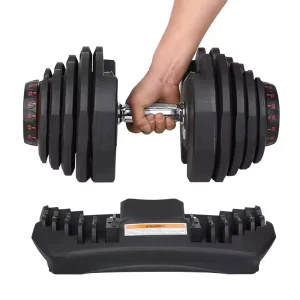 40kg Adjustable Steel and Plastic Dumbbells Home Exercise Fitness Training Weight Lifting