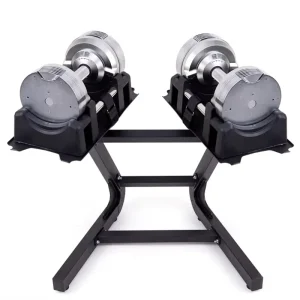 41.5kg/32.5kg/23.5kg Adjustable Dumbbell Set with Fixed Dumbbell Rack