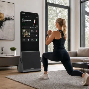 43-inch AI Fitness Mirror with 750W Motor for Full-Body Home Workouts