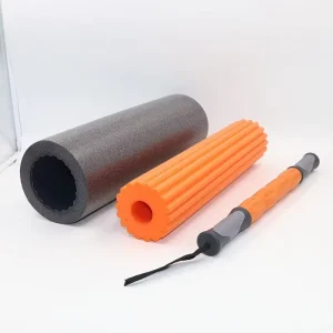 46cm 3-in-1 Foam Yoga Roller Set with PVC Tube, EPE, EVA, PP and TPR Massage Bar