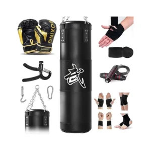 4FT Heavy Boxing Punching Bag Set with Stand for Adults