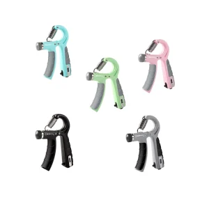 5-60 kg Adjustable Counting Hand Grip Strengthener Kit for Finger and Palm Training