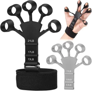 5-Finger Silicone Wrist and Thumb Hand Grips Set, Forearm Trainer