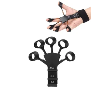 5-Finger Silicone Wrist and Thumb Hand Grips Set for Forearm and Grip Strength Training