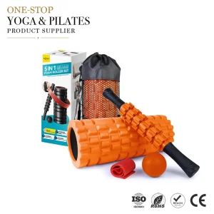 5 In 1 Foam Roller Set for Deep Tissue Massage, Yoga, Massage Ball and Stretching Strap
