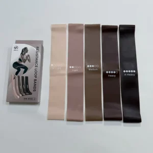 5-Level Brown Resistance Loop Bands Set for Hip and Glute Workouts