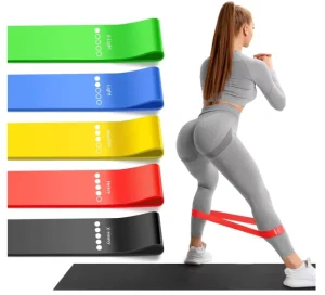 5-Level Resistance Bands with Woven Bag for Men and Women