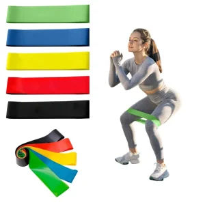 5-Level TPE Yoga Resistance Band Set for Home Gym Travel and Fitness Exercise
