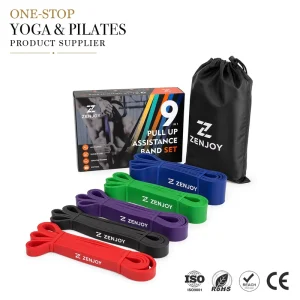 5 PCS Multi-Level Resistance Loop Bands Durable Fitness TPE Elastic Bands Set with Carry Bag for Training