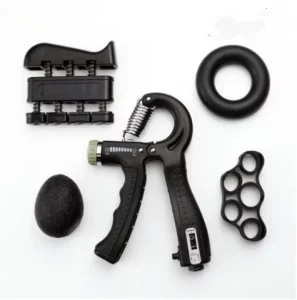 5-Pack Finger Exerciser Kit with Finger Stretcher, Hand Grip Ring, Stress Relief Grip Ball, Adjustable Resistance