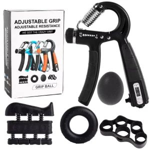 5-Piece Adjustable Hand Grip Strengthener Set Variable Resistance Finger Exerciser for Grip Strength and Rehabilitation OEM