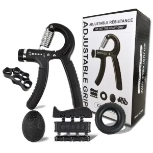 5-Piece Adjustable Silicone Grip Ball Set for Adults and Kids Hand Strength Training