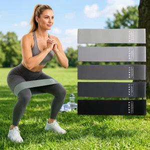 5-Piece Elastic Resistance Band Set for Gym Fitness Exercise