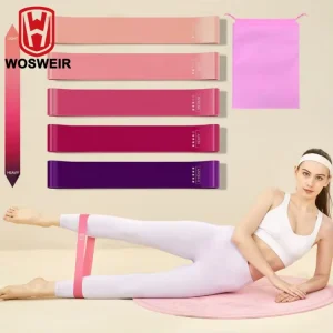 5-Piece Elastic Resistance Bands and Yoga Ropes for Gym Fitness Workout and Pull Assistance Training