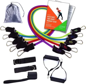 5-Piece Elastic Resistance Tube Band Set for Exercise and Pull Training