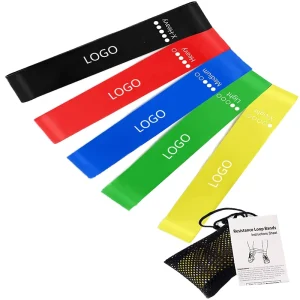 5-Piece Heavy-Duty TPE Stretching Belt and Mini Resistance Band Set for Yoga and Fitness