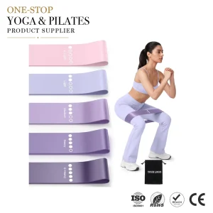 5-Piece Multi-Level Resistance Loop Bands Set with Carry Bag for Training