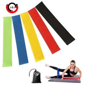 5-Piece Natural Latex Resistance Bands for Yoga, Physiotherapy, and Pilates