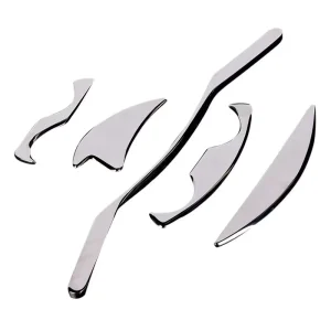 5-Piece Stainless Steel Therapy Massage Tool Set Fascia Recovery Guasha Gua Sha Scraping Tool