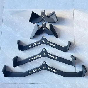 5-Piece Strength Training Cable Machine Attachment Set with Handle Bar and Mag Grip