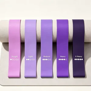 5-Piece TPE Mini Loop Resistance Band Set with Carry Bag