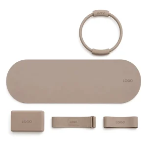 5 Piece Yoga Accessories Bundle Yoga Mat Pilates Circle Block Strap Loop Band