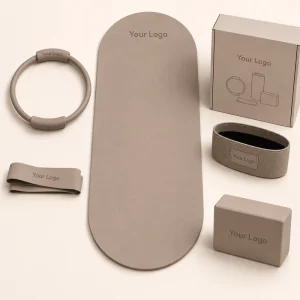 5-Piece Yoga Accessories Set with Yoga Mat, Pilates Ring, Block, Strap, and Resistance Band