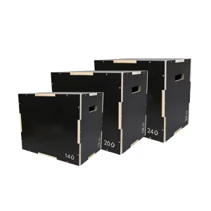5-Size Wooden Plyo Box Jump Box for CrossFit Gym and Home Strength Training