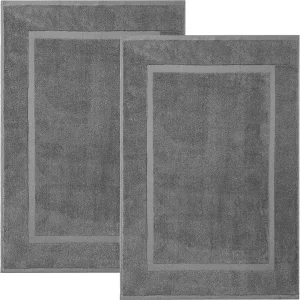 5-Star Hotel 100% Cotton Bath Mat Thickened Anti-Slip Absorbent Floor Rug for Bathroom, Toilet, and Entrance