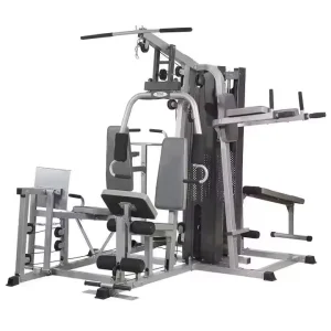 5-Station Multi-Function Gym Trainer with Adjustable Bench
